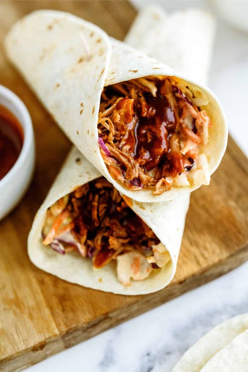 Pulled Pork and Coleslaw Wrap