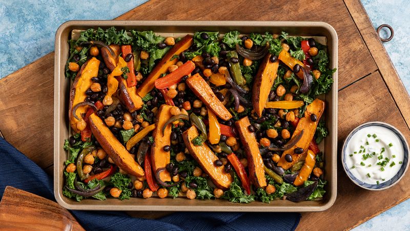Spiced Sweet Potato and Kale Pan