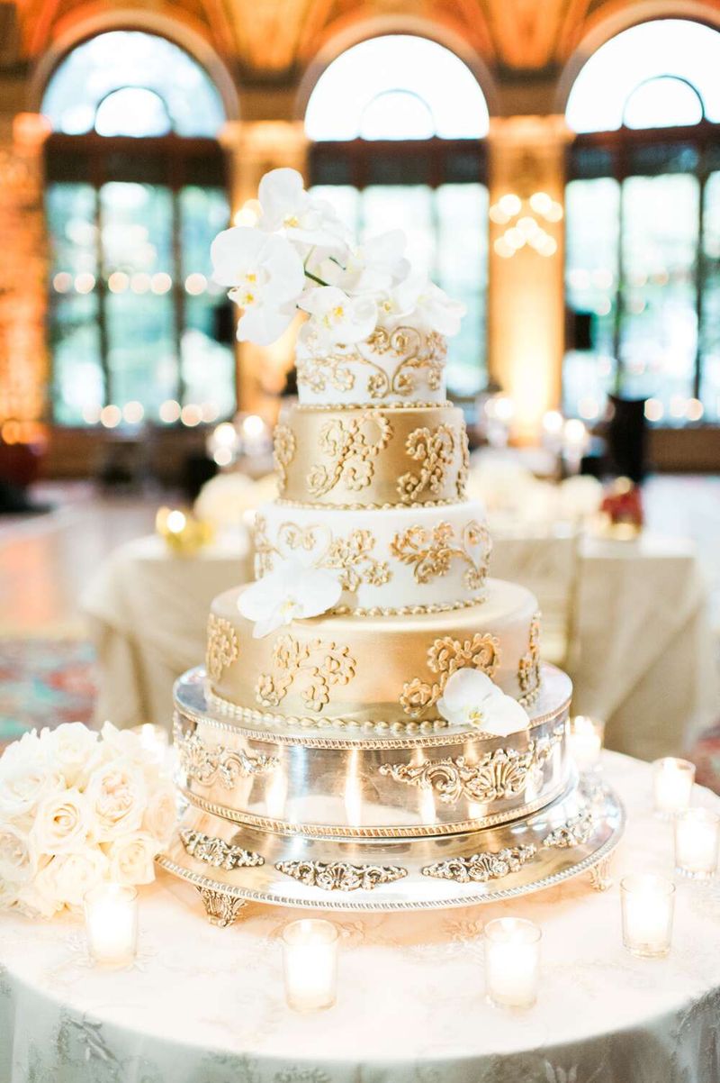 Champagne and Gold Celebration Cake