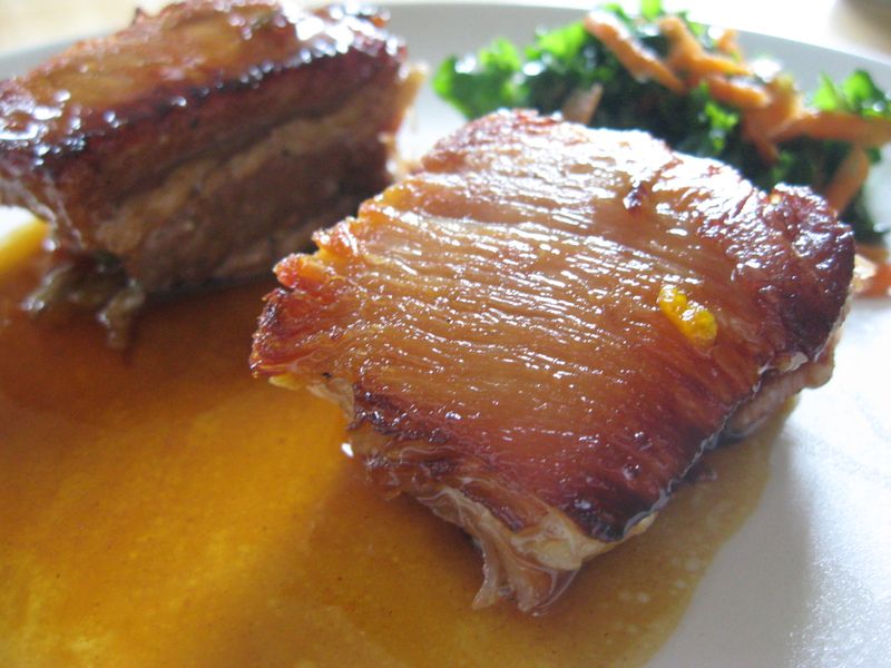 Maple and Bourbon Glazed Pork Belly Slabs