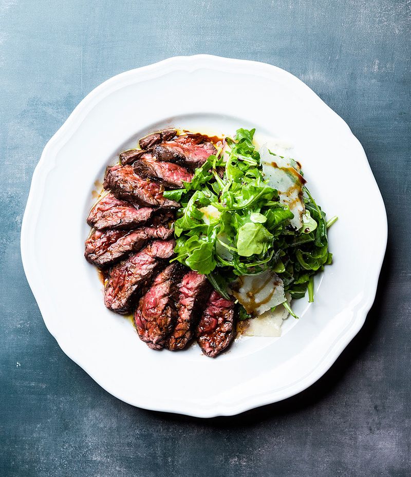 Balsamic Steak and Arugula Grain Bowl