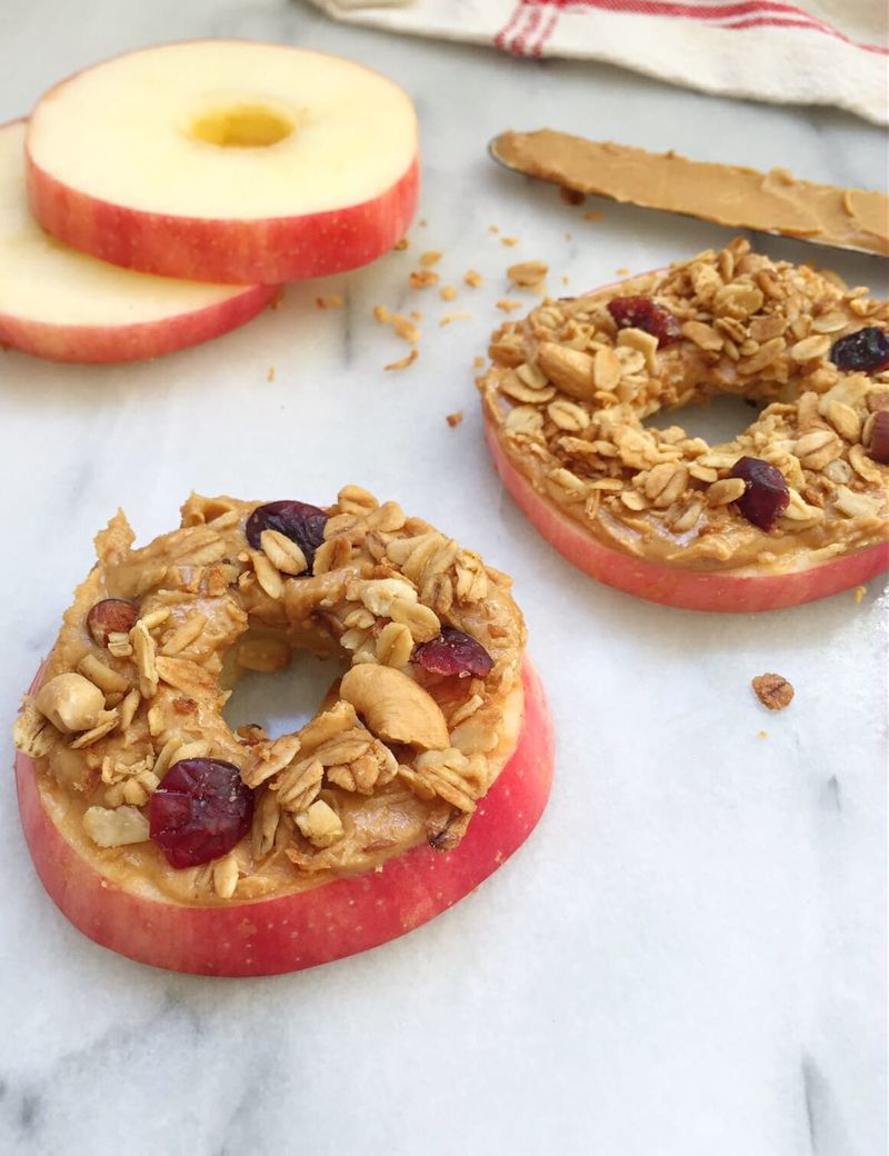 The Peanut Butter Apple and Granola Plate