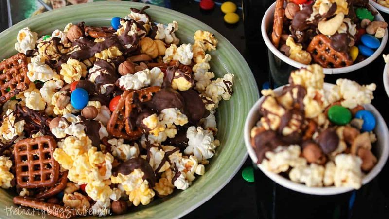 The Popcorn, Pretzels, and Mixed Nuts Trail Mix Plate