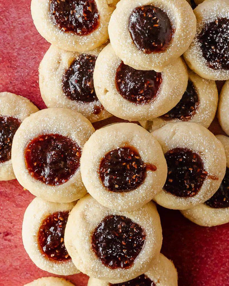 Raspberry Jam Thumbprint Cookies