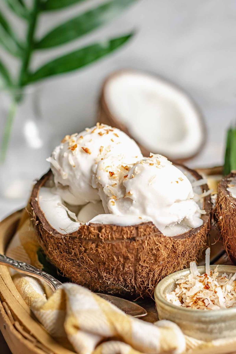 Mini Coconut Milk Ice Cream Cups
