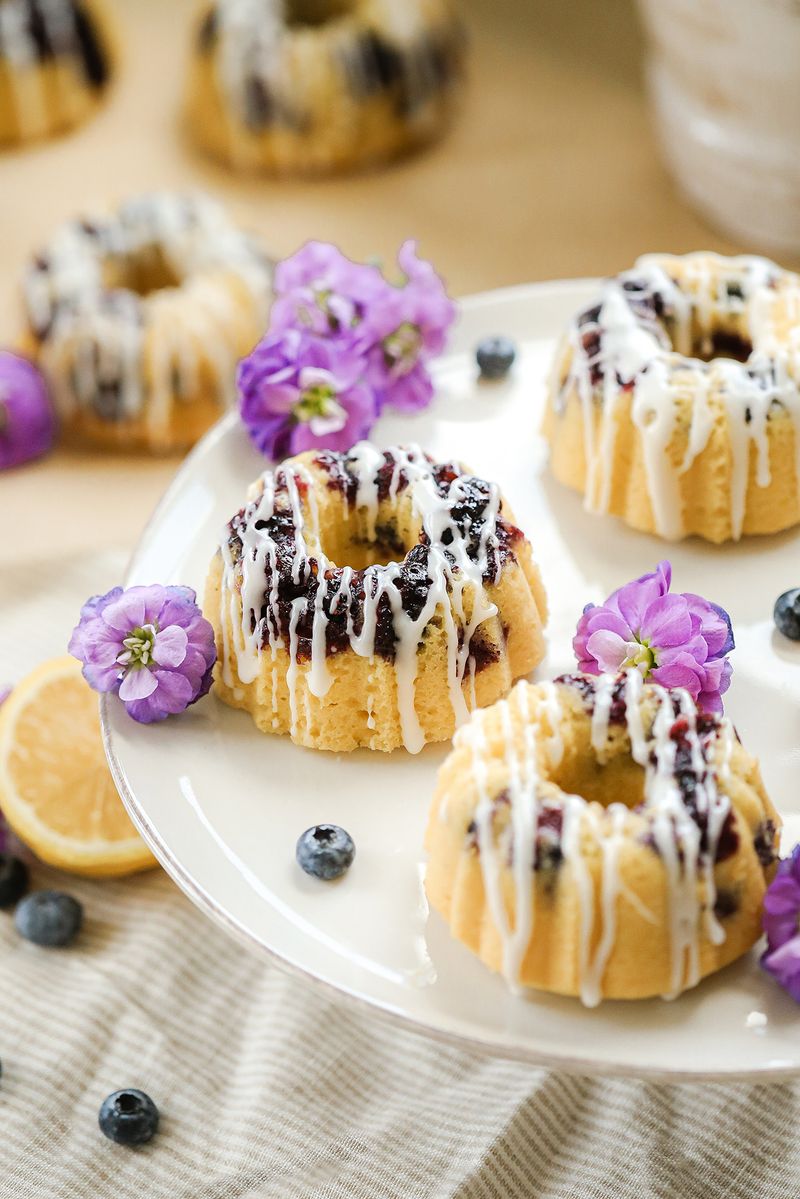 Blueberry Lemon Yogurt Cakes