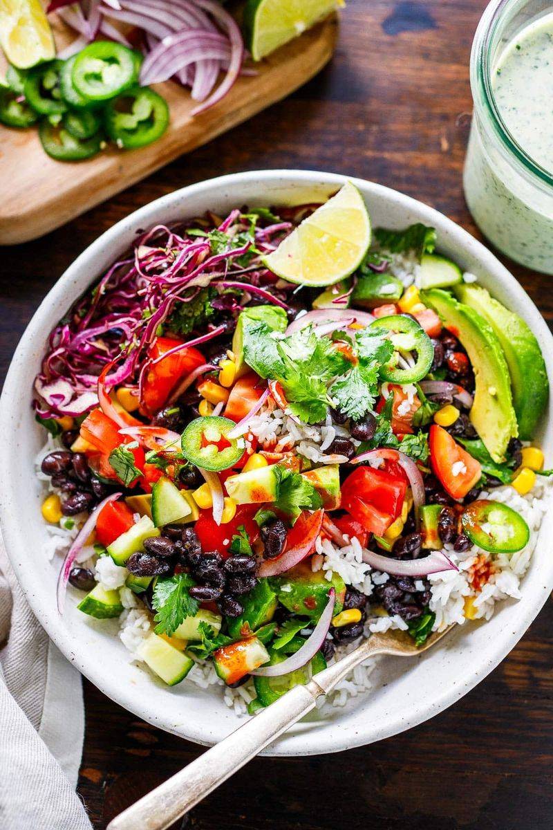 Corn and Black Bean Burrito Bowl