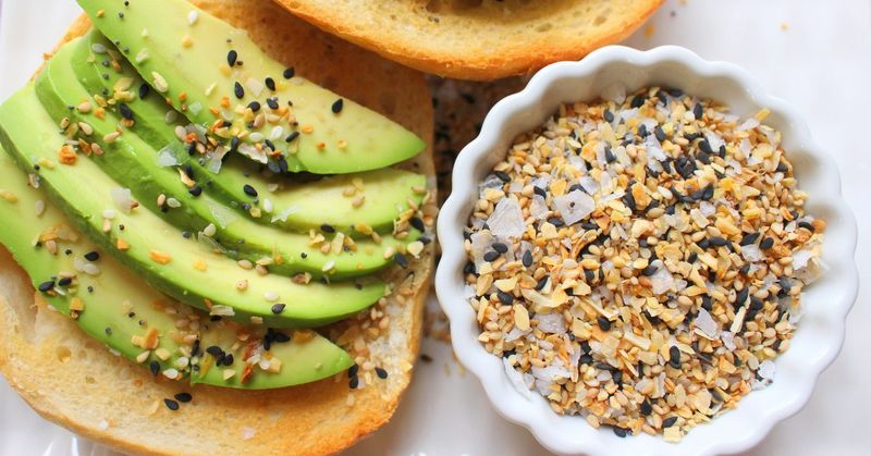 Avocado, Everything Bagel Seasoning, and Walnut Bowl