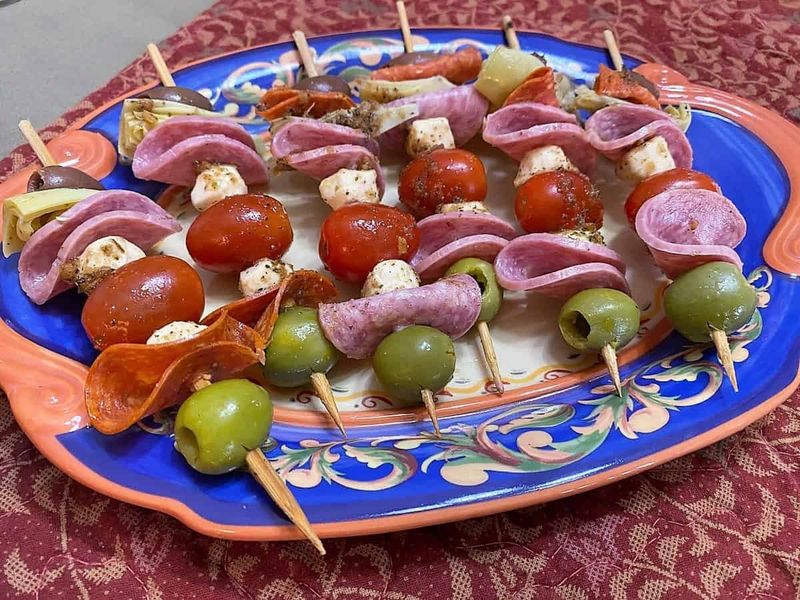 Sausage and Cheese Skewers