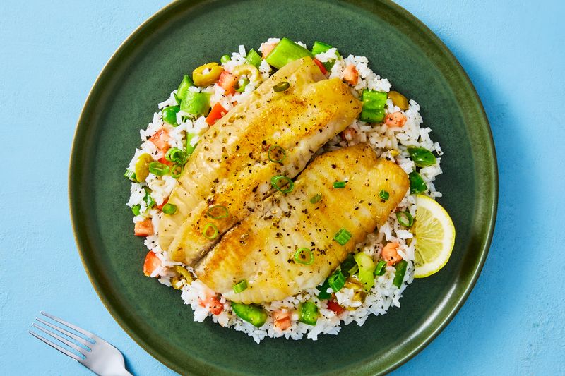 Garlic Butter Tilapia with Lemon Rice