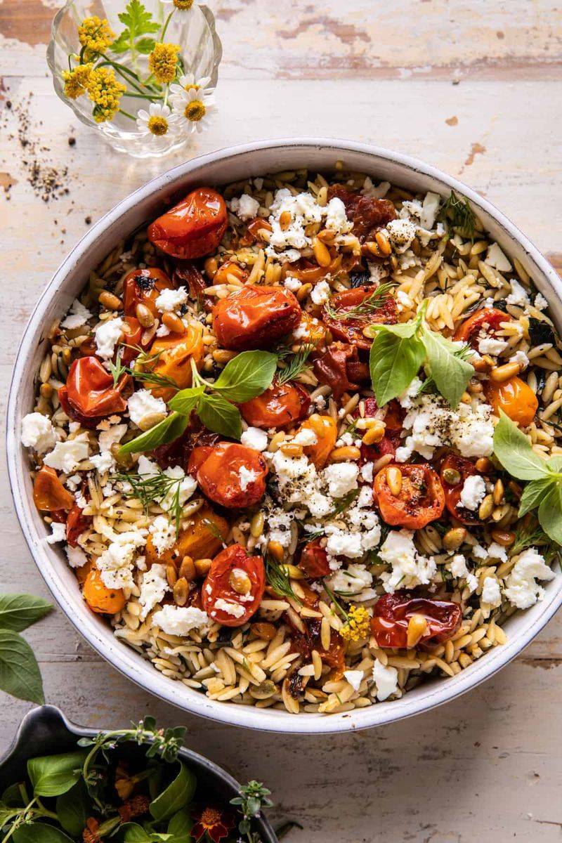 Baked Orzo with Feta and Tomatoes