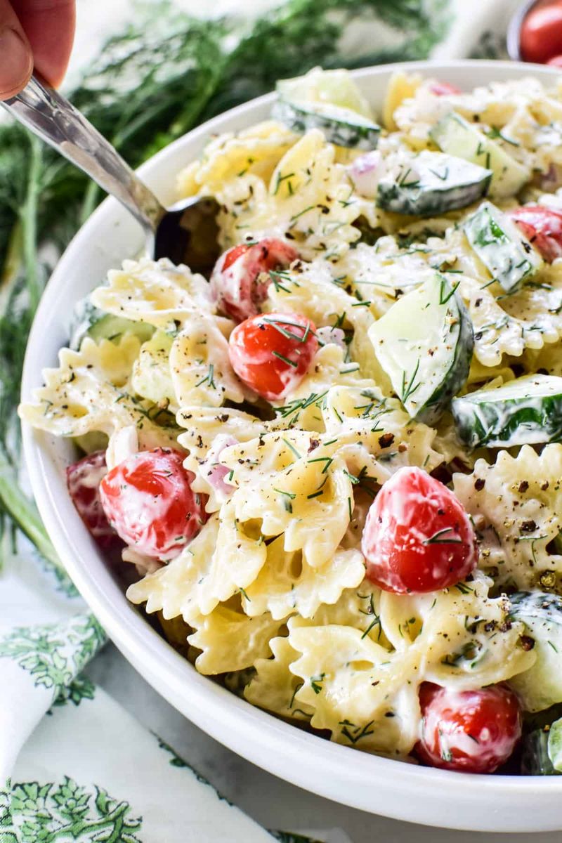 Cucumber Dill Pasta Salad