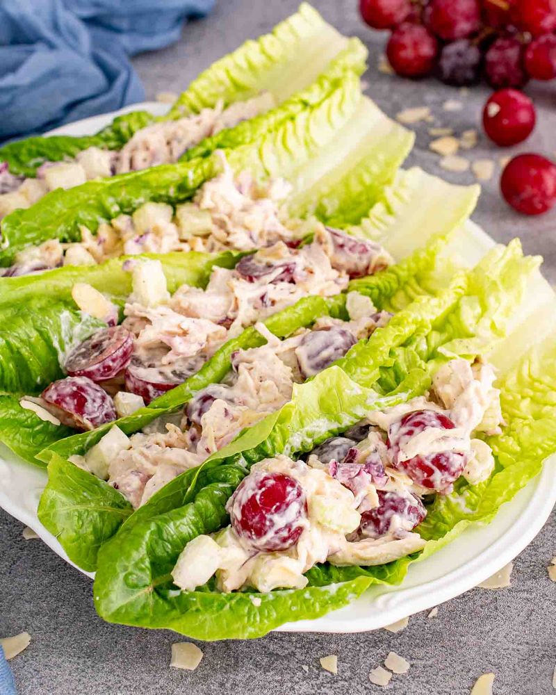 Greek Yogurt Chicken Salad Lettuce Wraps
