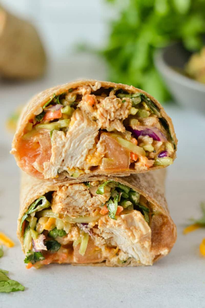 Grilled Chicken and Veggie Whole Wheat Wrap