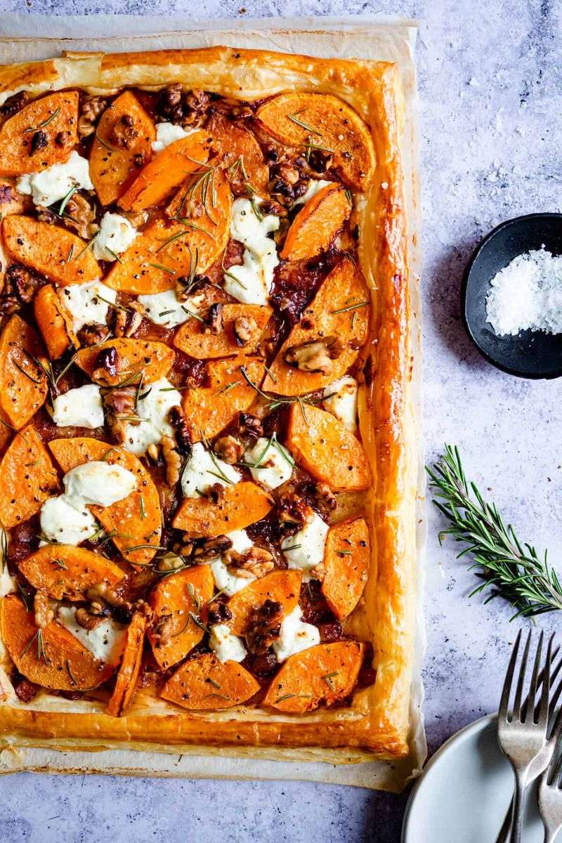Butternut Squash and Goat Cheese Tart