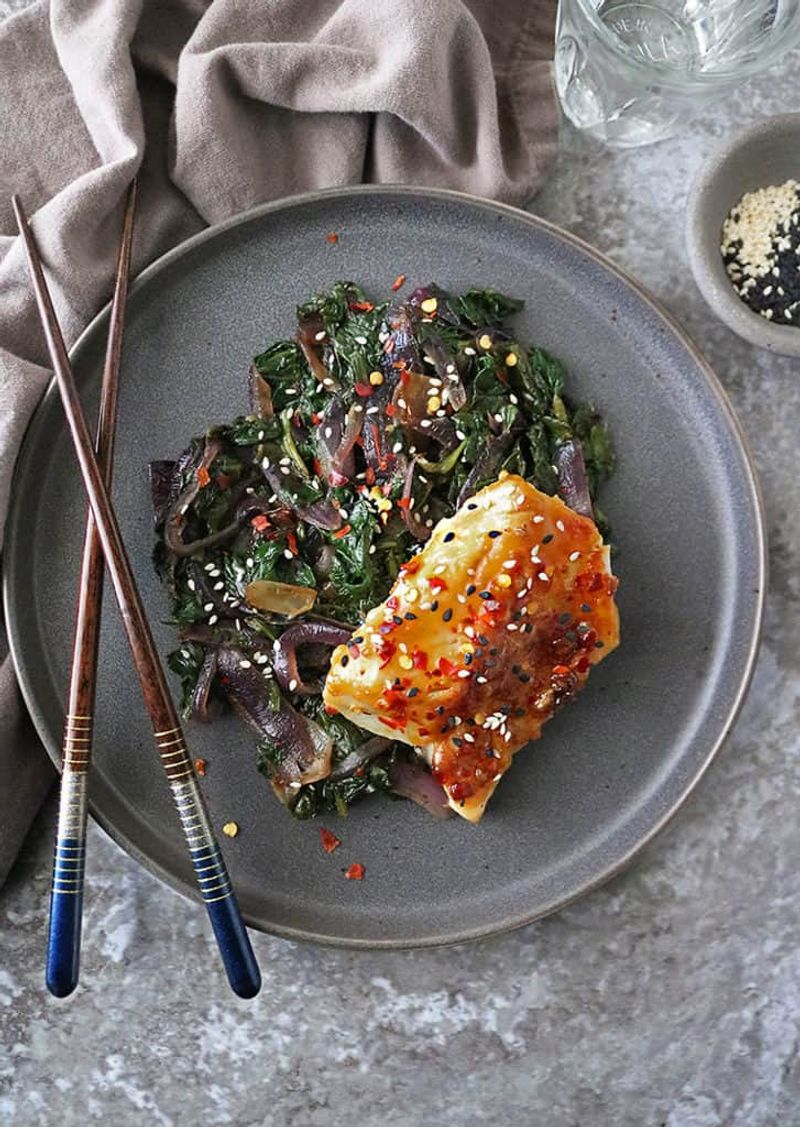 Miso-Glazed Cod With Bok Choy and Edamame