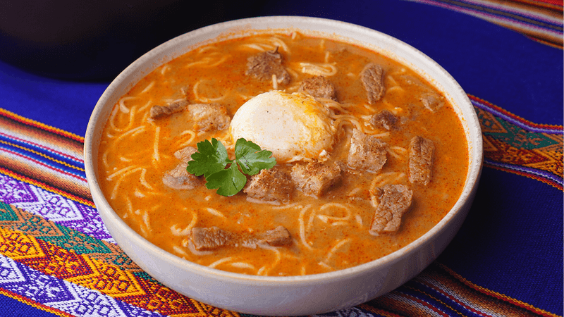 Peru: Sopa a la Minuta (Quick Beef Noodle Soup)