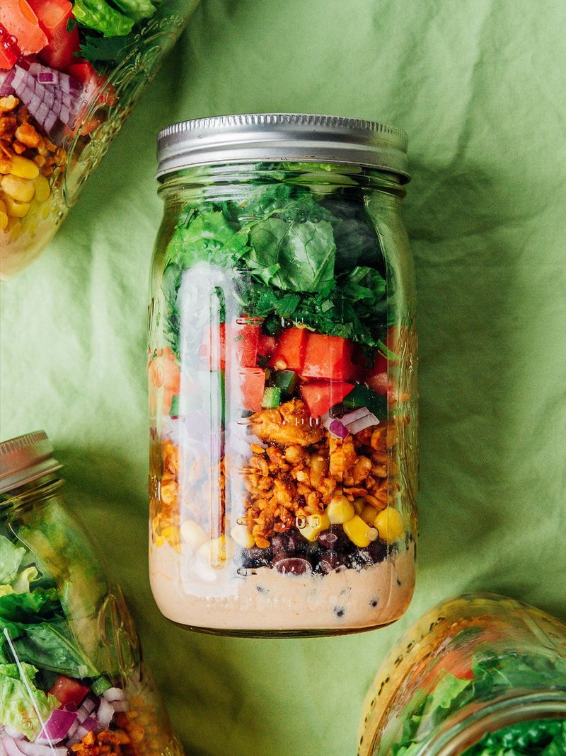Spiced Kidney Bean Tacos in a Jar