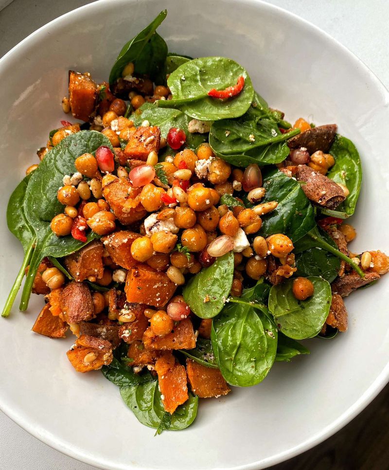 Roasted Sweet Potato and Chickpea Bowl