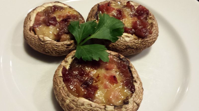 Brie and Cranberry Stuffed Mushrooms