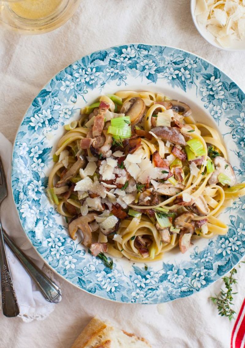 Bacon and Leek Pasta Bake