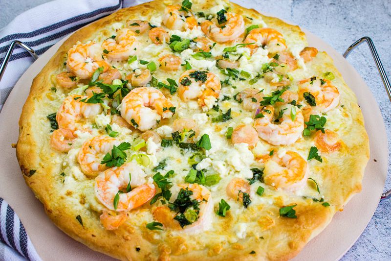 Garlic Butter Shrimp Pizza
