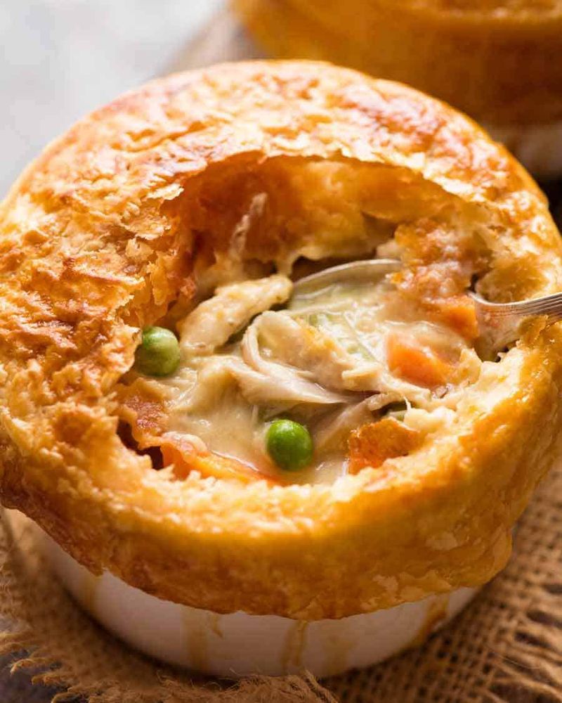 Chicken Pot Pie with a Thick Creamy Gravy Inside