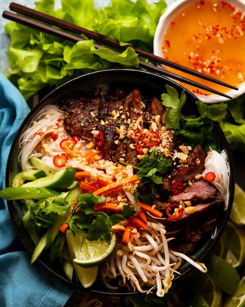 Vermicelli Noodle Bowl With Grilled Pork