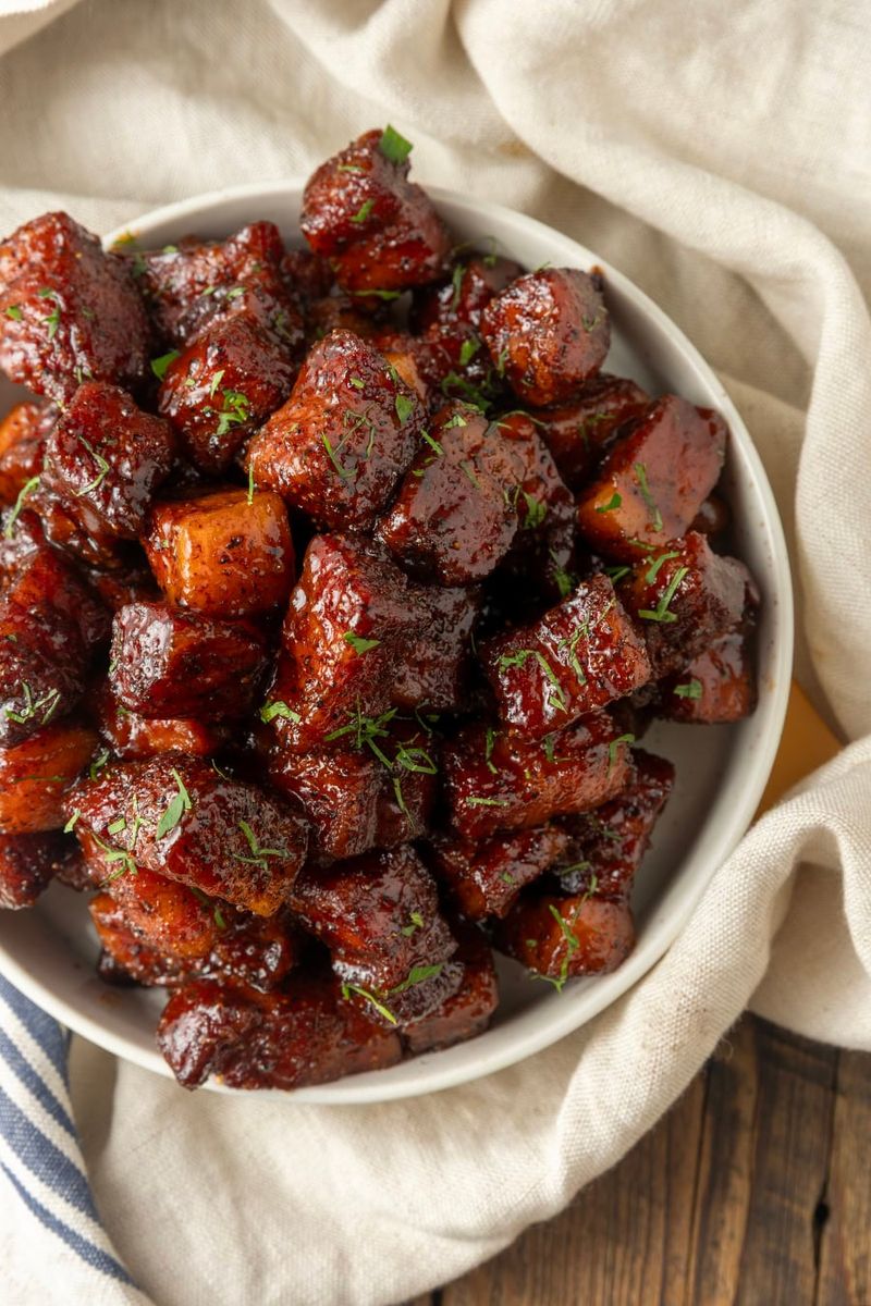 Honey Garlic Glazed Pork Belly Bites