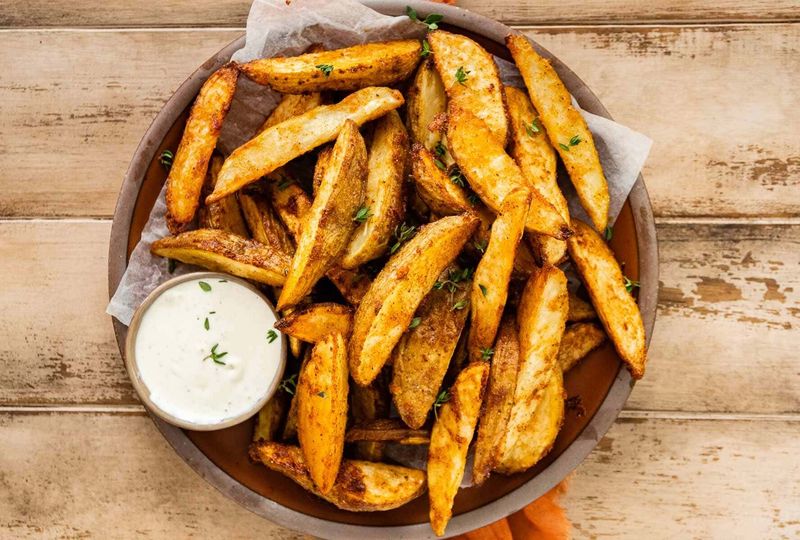 Potato Wedges with Seasoned Crust