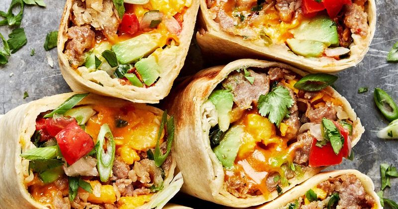 Breakfast Burritos with Salsa Verde