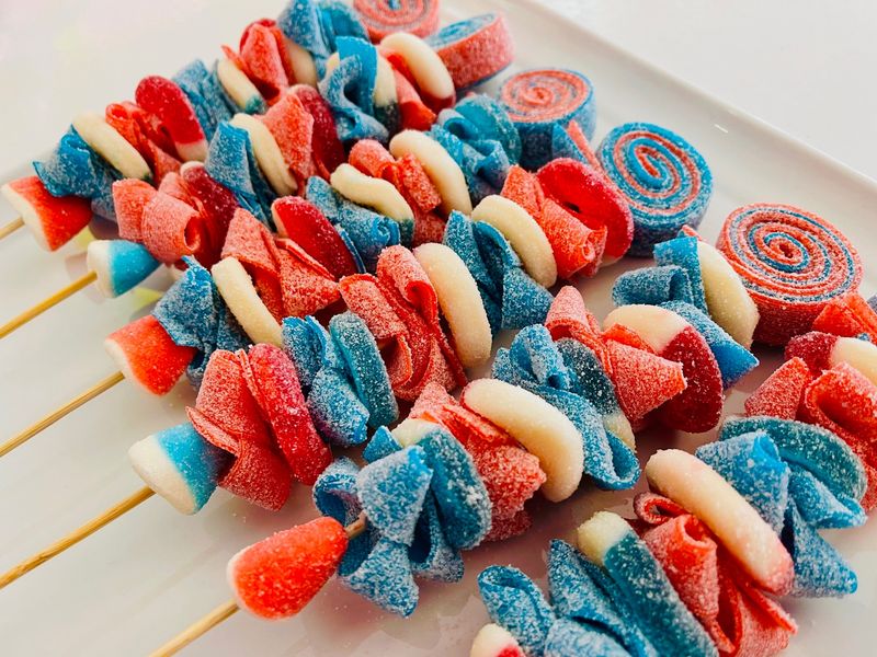Watermelon Cotton Candy Skewers