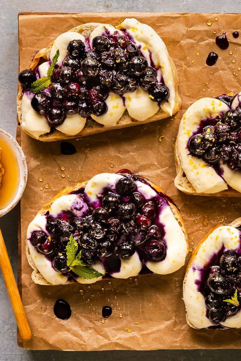 Ricotta Toast with Honey and Berries