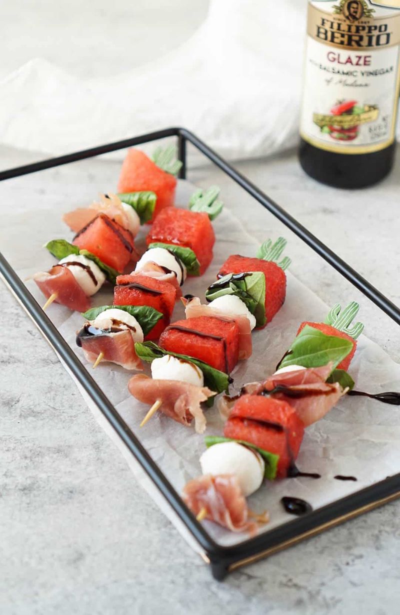 Watermelon Caprese Skewers