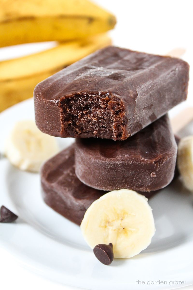 Chocolate Banana Fudge Lollies
