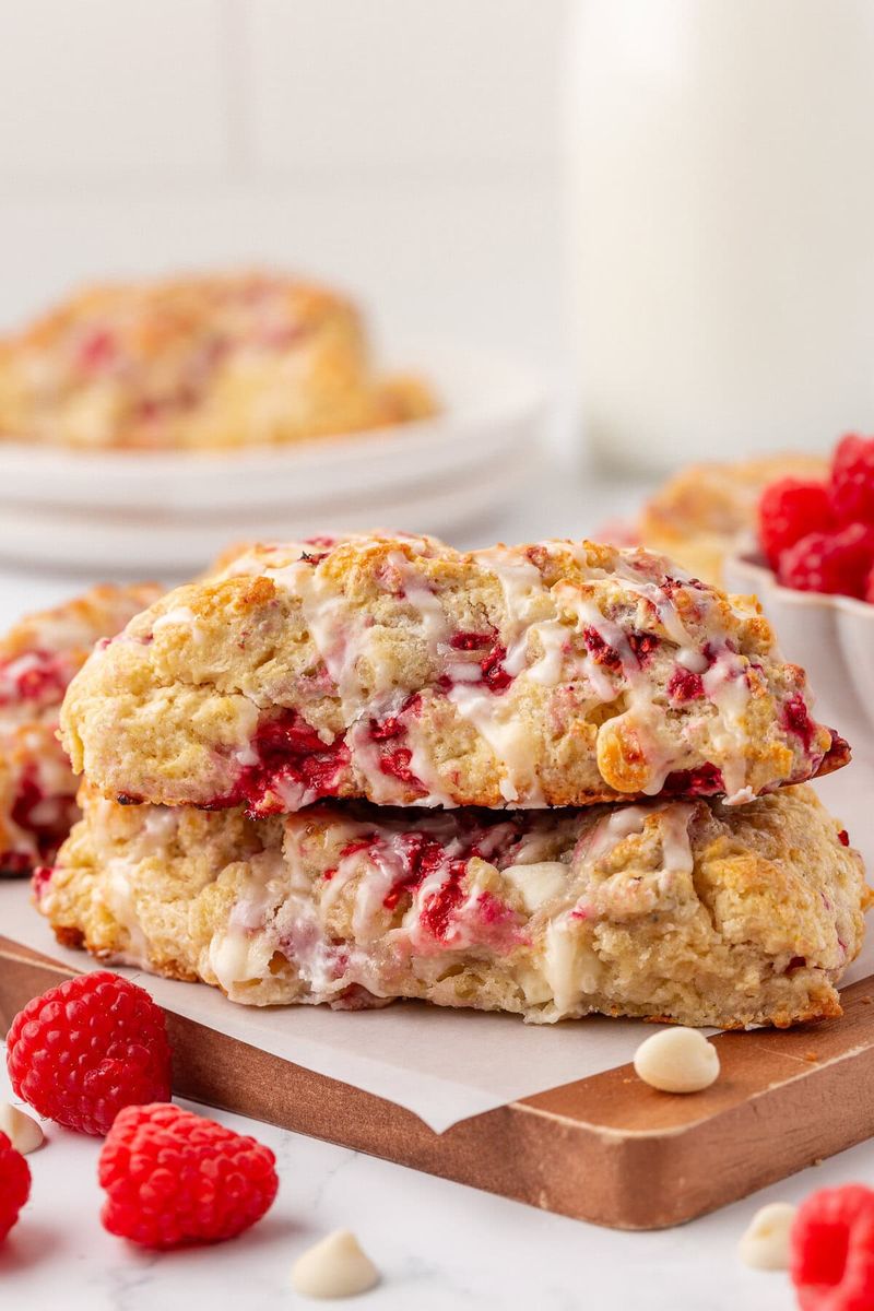 Raspberry White Chocolate Scones