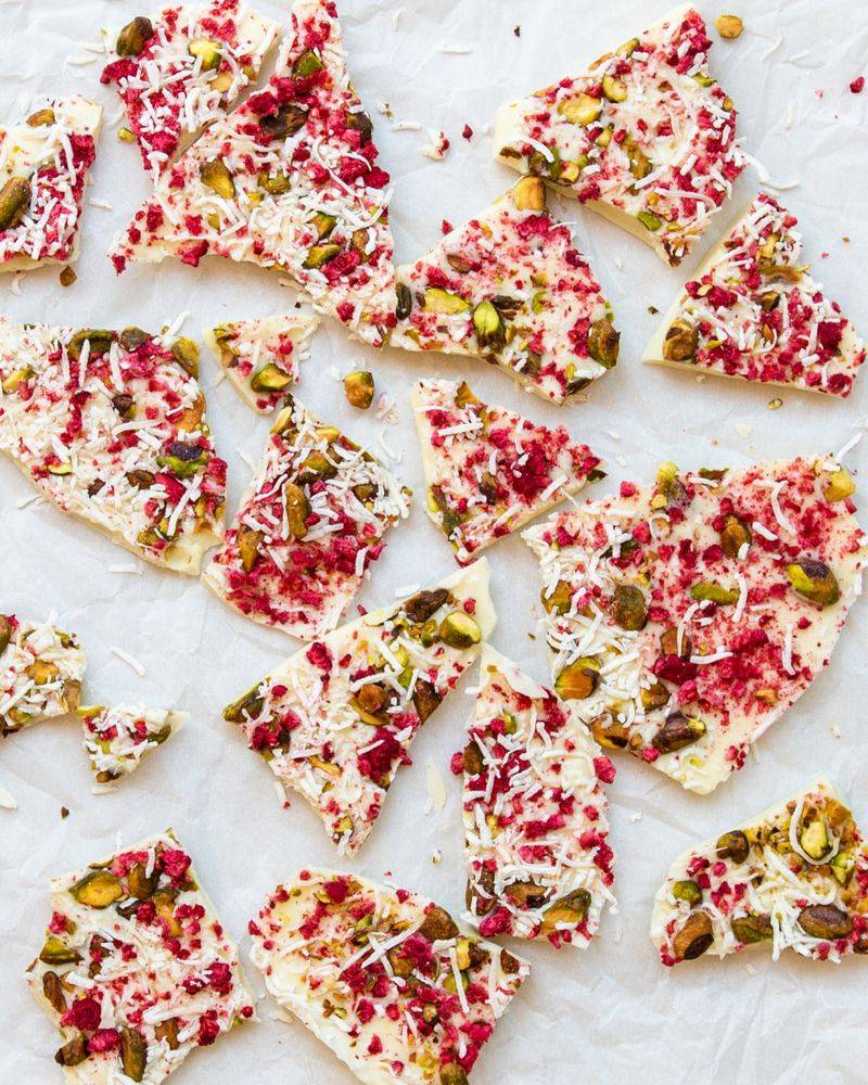 Raspberry White Chocolate Bark