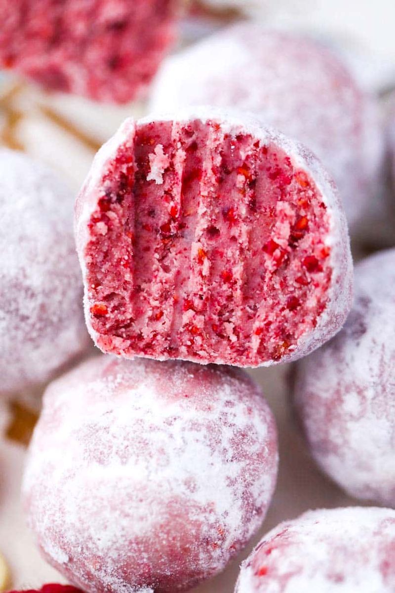 Raspberry White Chocolate Truffles