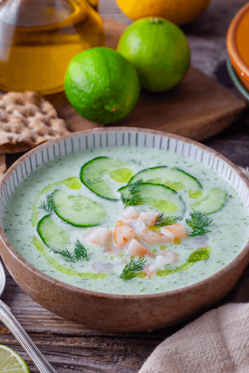 Chilled Cucumber and Avocado Soup