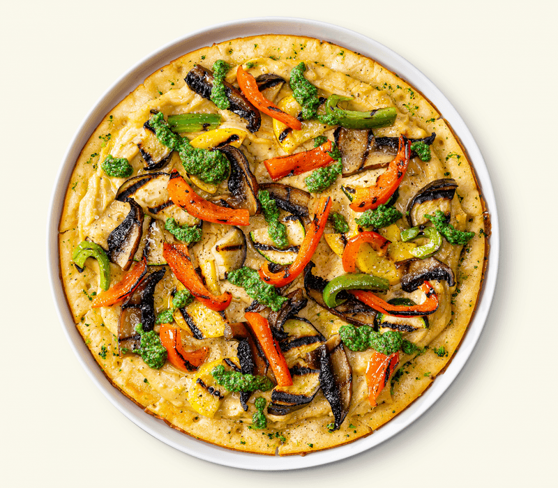 Roasted Veggie and Hummus Flatbread