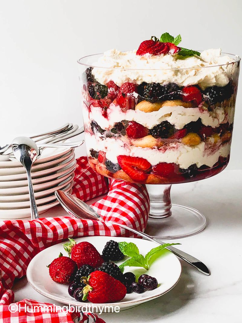 Biscuit and Berry Trifle