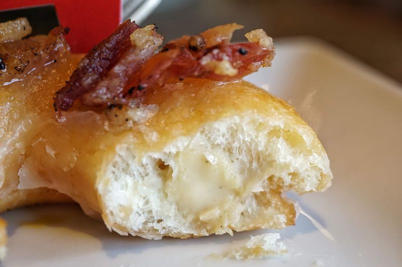 Bacon and Cheddar Stuffed Doughnut