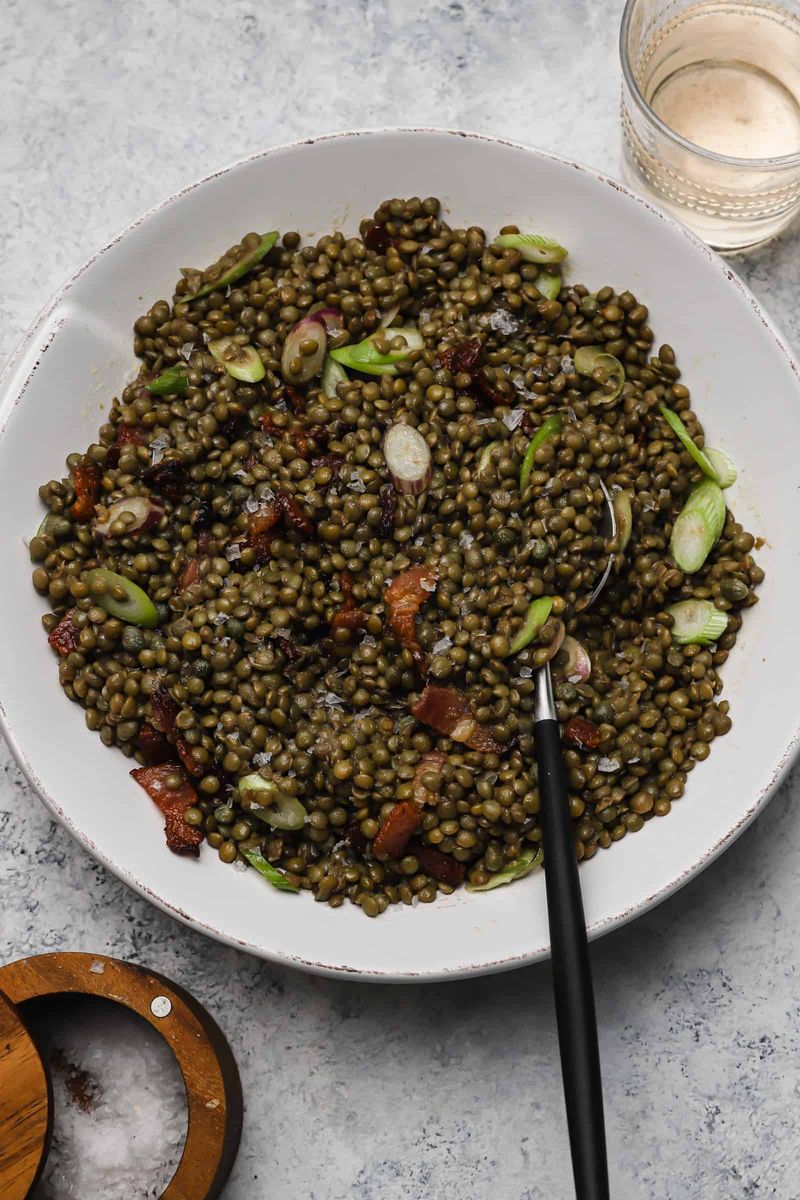 Classic French Green Lentil Bowl with Dijon Vinaigrette