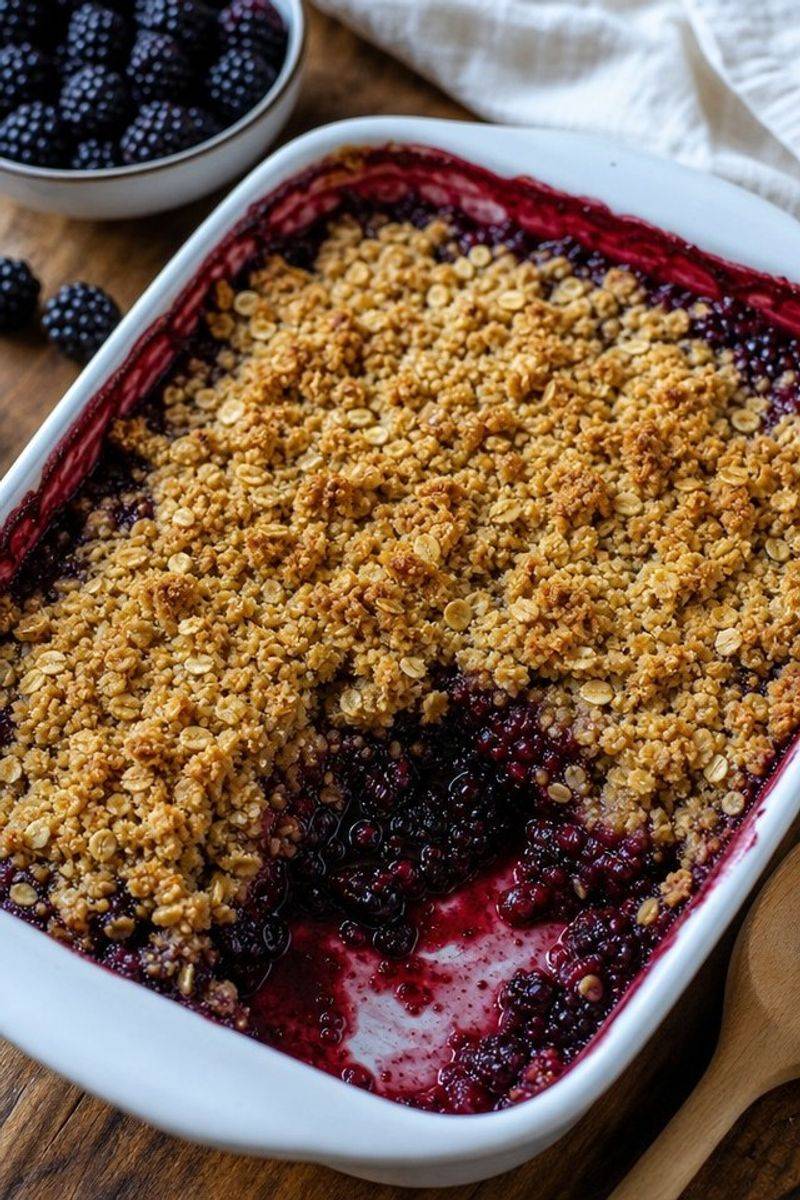 Classic Blackberry Crumble With Buttery Oat Topping