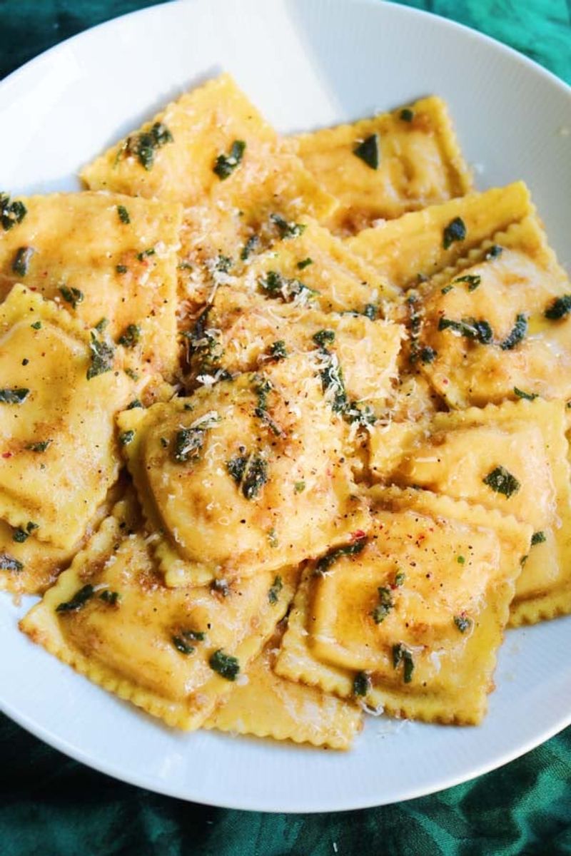 Brown Butter and Sage Butternut Squash Ravioli