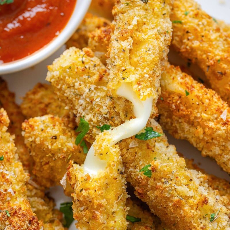 Crispy Air Fryer Mozzarella Sticks