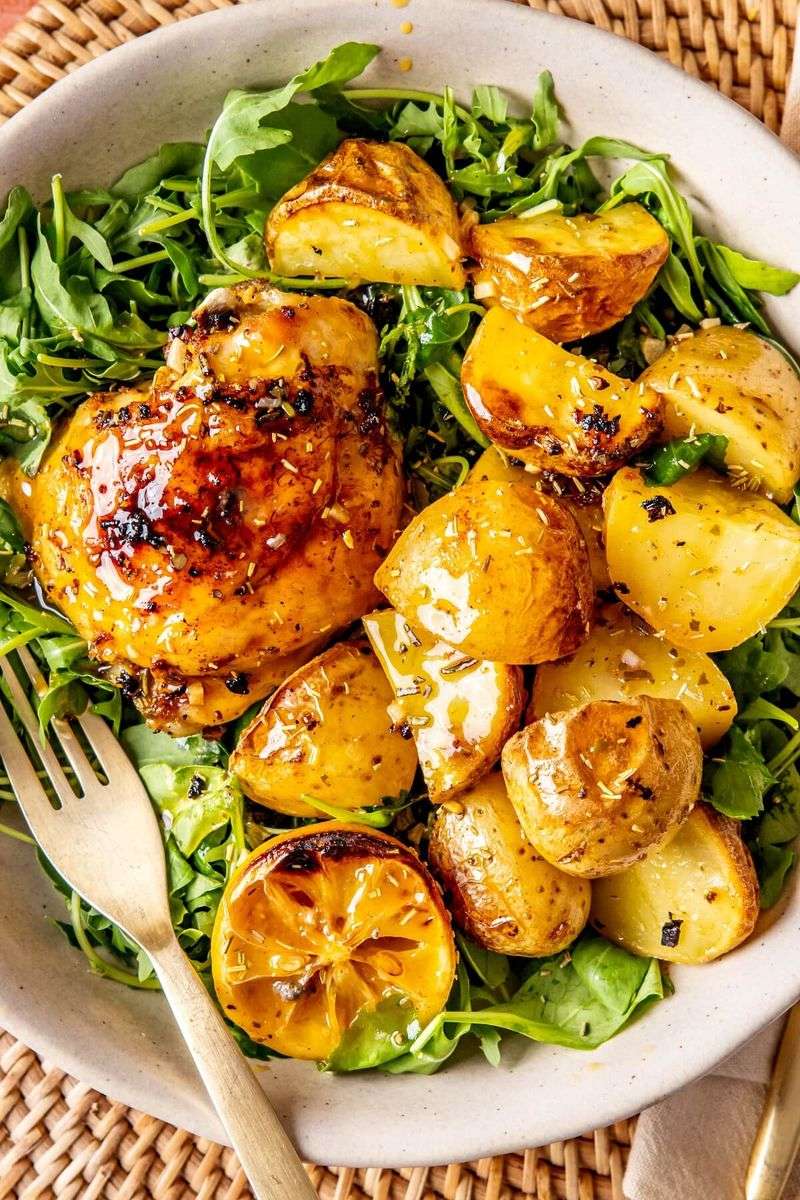 One-Pan Lemon Herb Chicken Thighs
