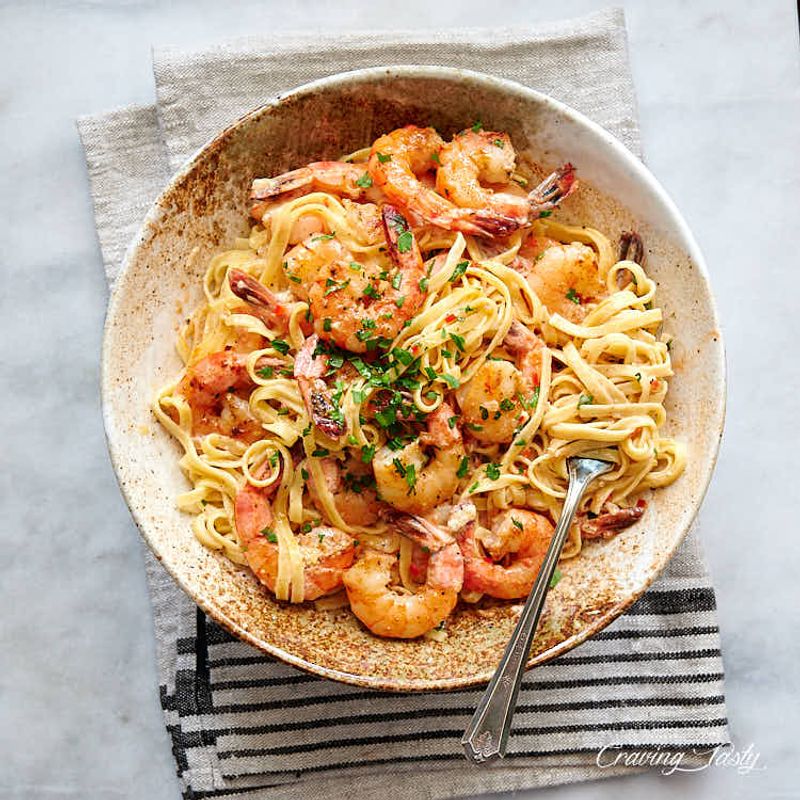 Garlic Butter Shrimp and Pasta