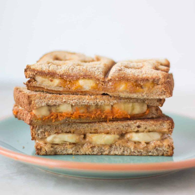 Mini Peanut Butter and Banana Sandwiches
