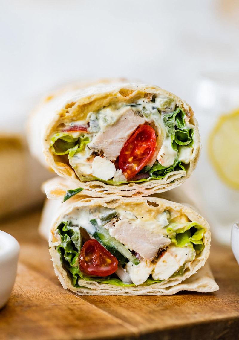 Greek Chicken and Tzatziki Wrap